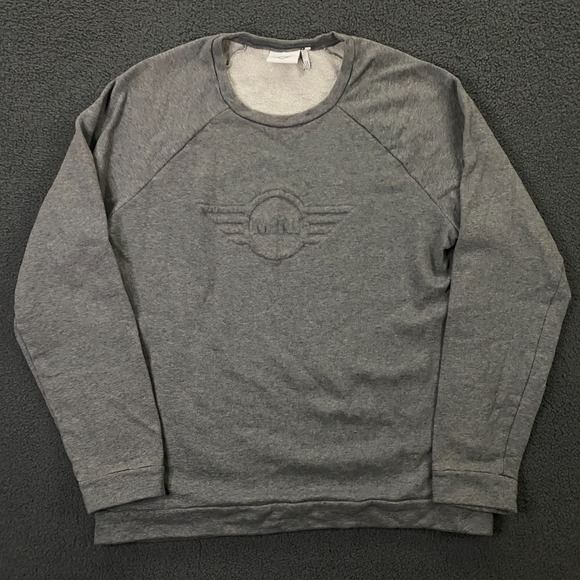 Mini Cooper Sweatshirt Mens XL Embossed Logo Pullover French Terry Fleece